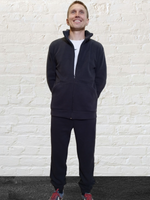 3058 Жакет мужской на замке флис темно-серый (56)