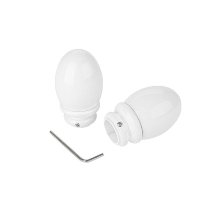 Наконечники "Беллуно" металлические d16 мм, цвет белый глянец