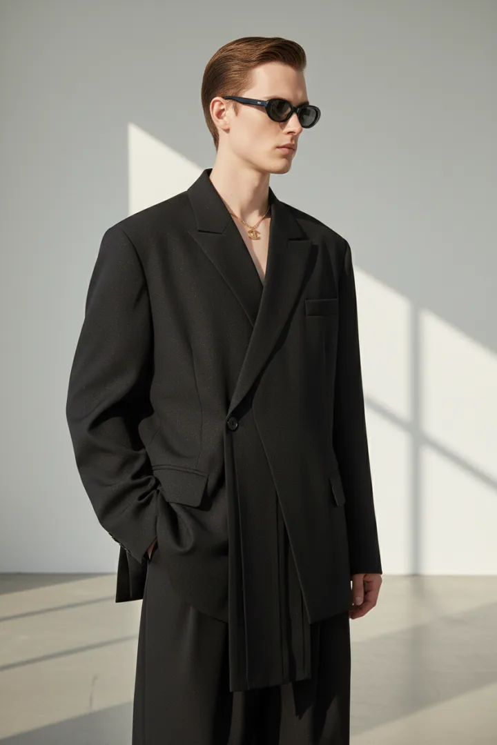 Асимметричный мужской пиджак «YAMO»