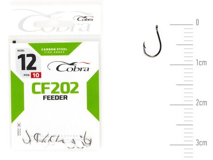 Крючки Cobra FEEDER MASTER CF202, размер №12, упаковка 10 шт.