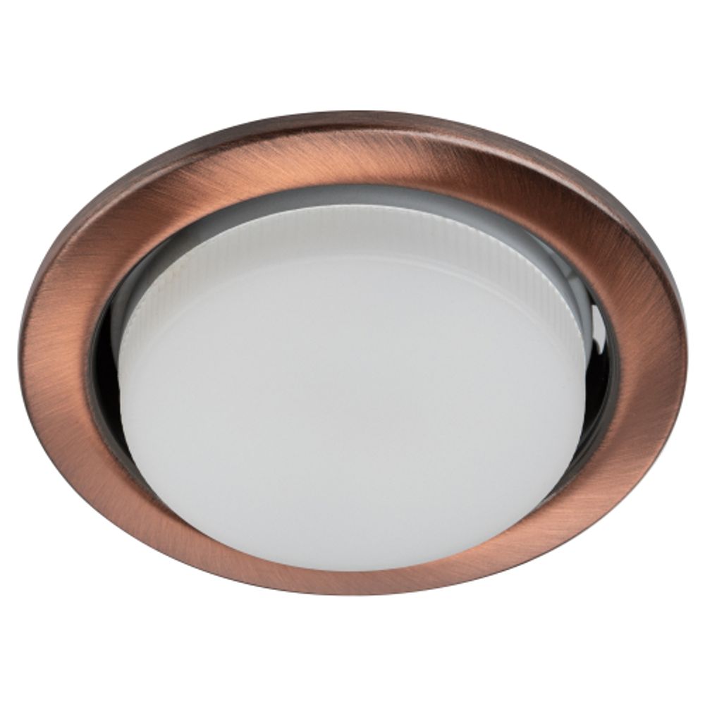 Светильник встраиваемый ЭРА KL35 SC /1 (к) под лампу GX53 медь термокольцо в комплекте | Встраиваемые светильники Для ламп GX53