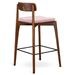 Стул полубарный aska, рогожка, орех/розовый