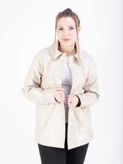 Куртка женская кожаная  оверсайз рубашка