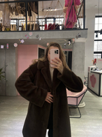 Шуба Lux миди горький шоколад