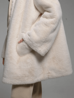 Шуба искусственная, жемчужная, SilverFox