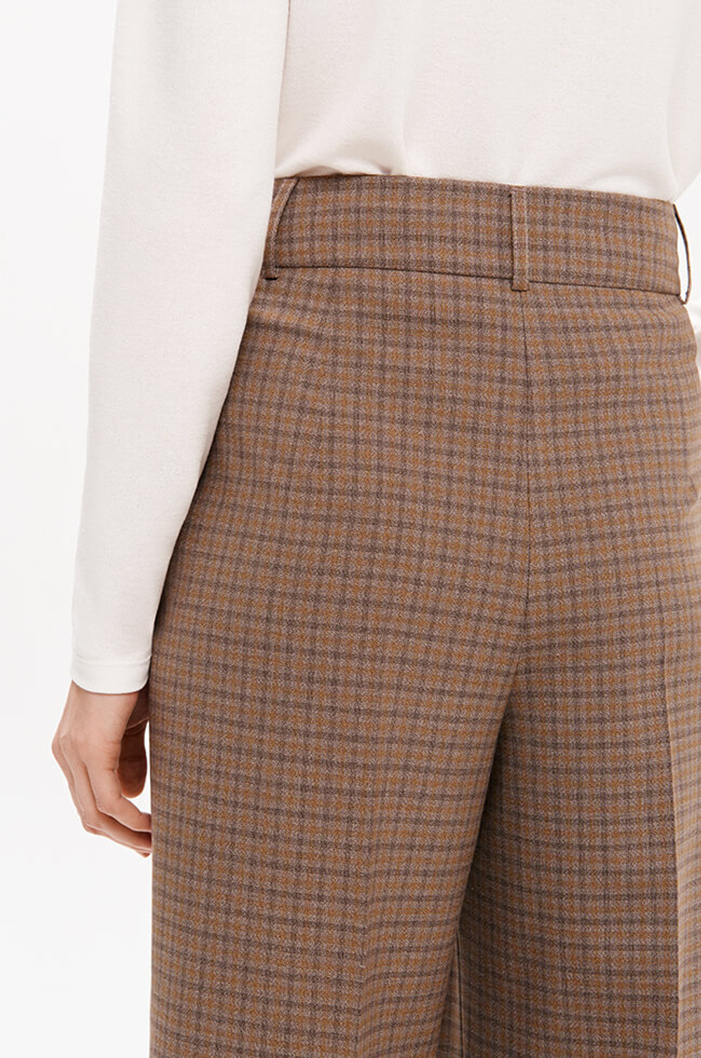 31190 Брюки женские (коричневый клетка)