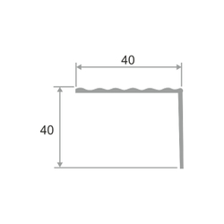 Алюминиевый угловой порог для пола ПО-40х40 2700 мм