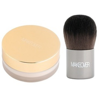 Рассыпчатая пудра с кисточкой Кабуки тон Ivory Silk Makeover Paris Loose Powder Foundation With Mini Kabuki Brush