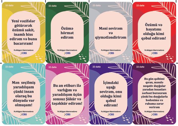 Affirmasiya kartları (Azərbaycan dilində- 1ədəd)