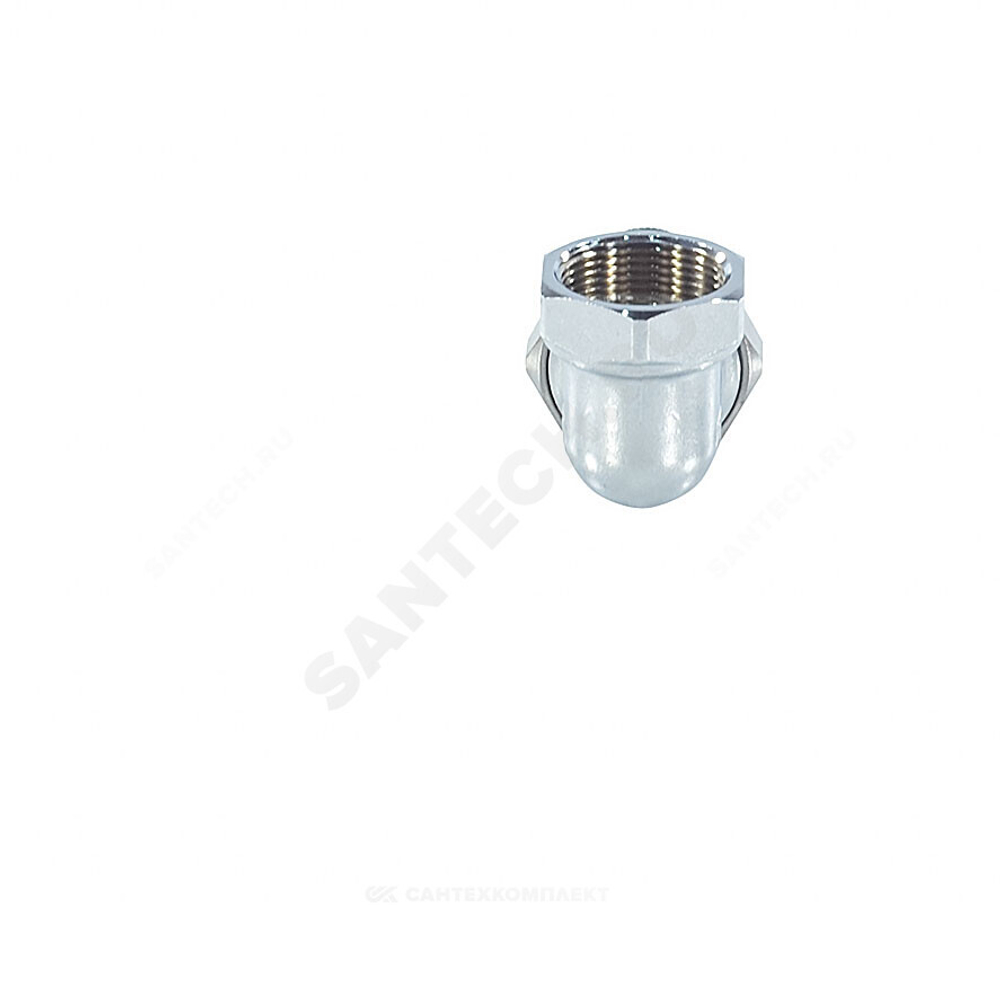 Соединитель латунь хром американка Ду 15 (1/2") угловой ВР/НР R19 Giacomini R19X003