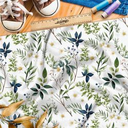 Ткань премиум интерлок луговое разнообразие