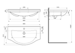 Раковина Santek Эльбрус 90 отверстие под смеситель 1WH110790