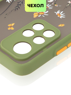 Чехол BROSCORP для Poco M4 Pro 5G оптом (арт. XM-PM4P-ST-TPU-KHAKI-PRINT)