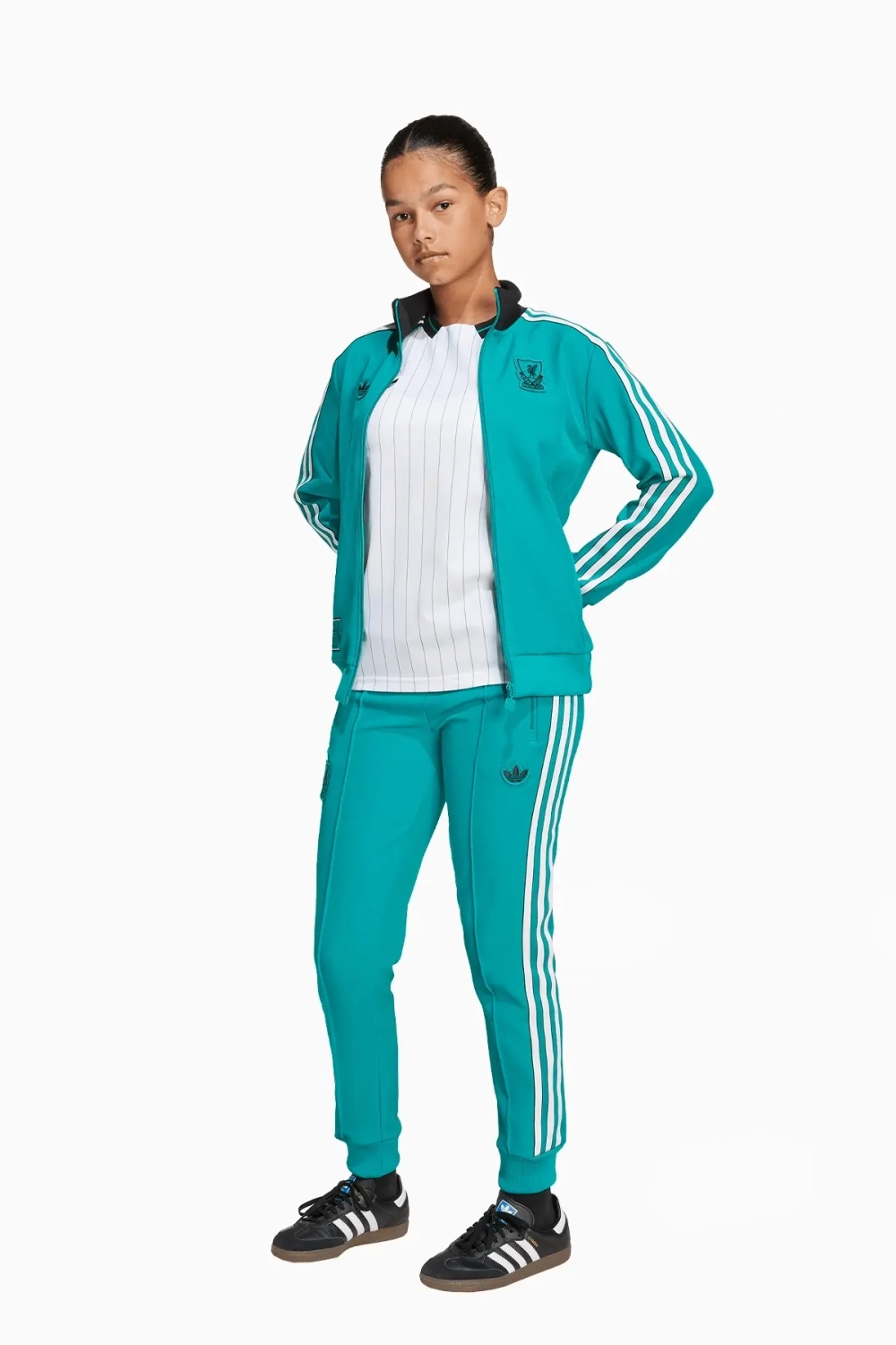 Кофта adidas Liverpool FC 25/26 Terrace Icons Full-Zip Junior - бирюзовый