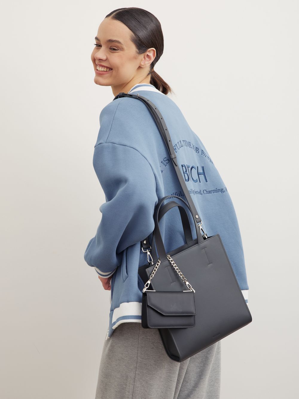 ШОППЕР МАЛЕНЬКИЙ ГРАФИТ