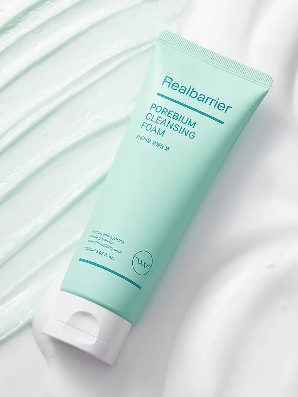 Real Barrier Энзимная пенка с кислотами для глубокого очищения Porebium Cleansing Foam 150 мл