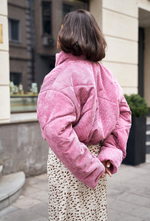 Куртка из вельвета розовая