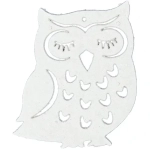 Набор елочных украшений «Сова» 3шт 9см белый