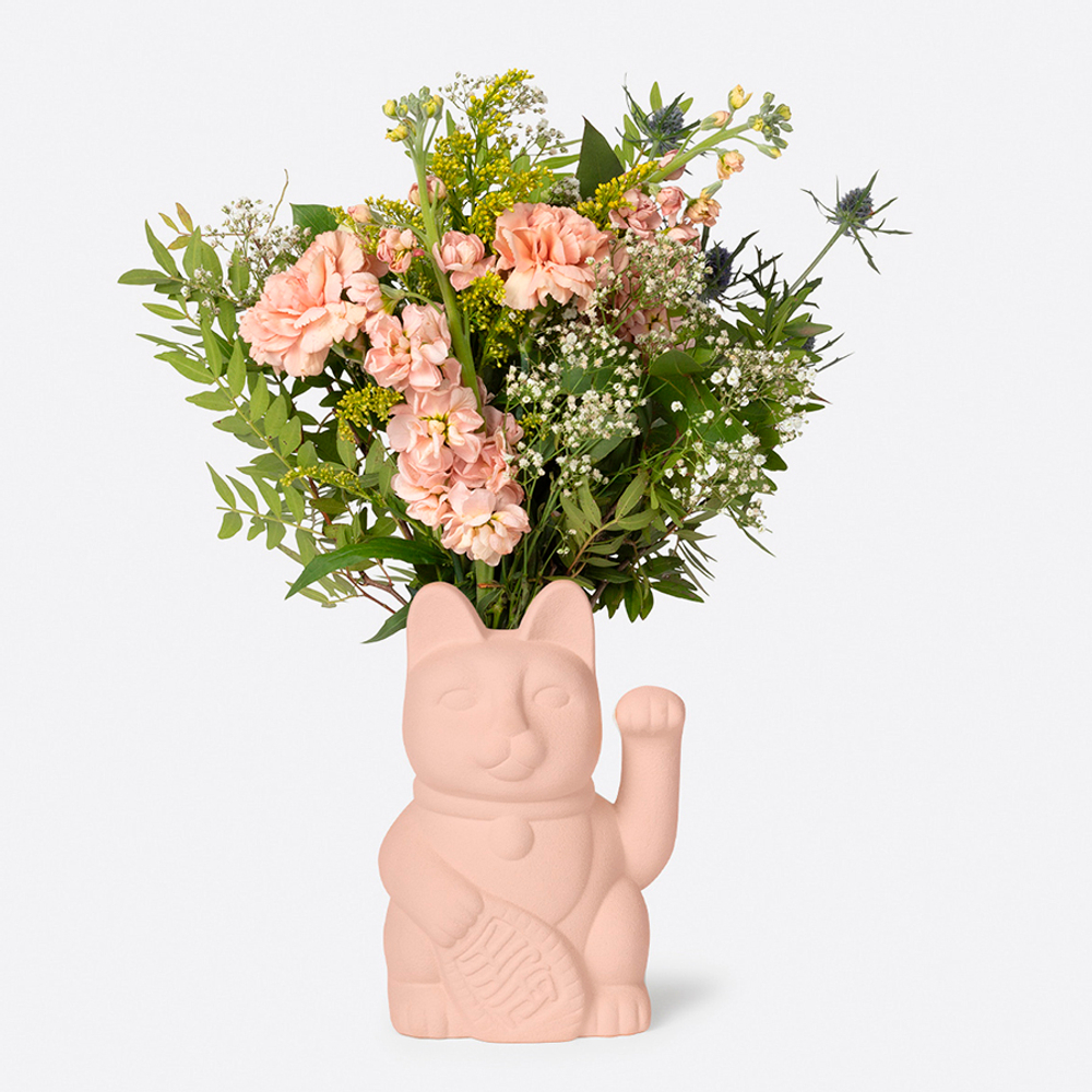 Ваза для цветов 20см Doiy Neko абрикос