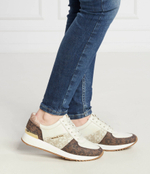 Кожаные кроссовки allie trainer Michael Kors - кремовый(43H3ALFS1B)