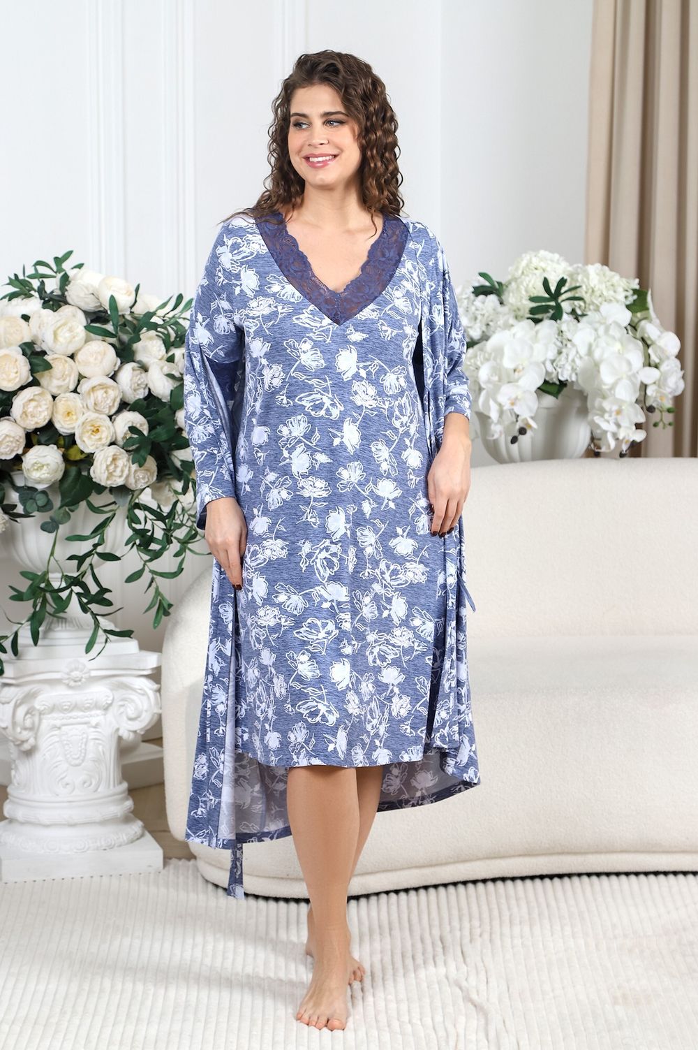 Халат Фрезия-4 Виотекс ИНДИГО