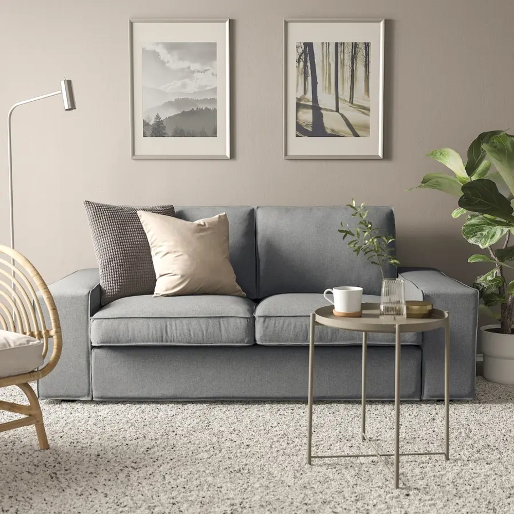 Диван 2-местный - IKEA KIVIK/КИВИК ИКЕА, серый