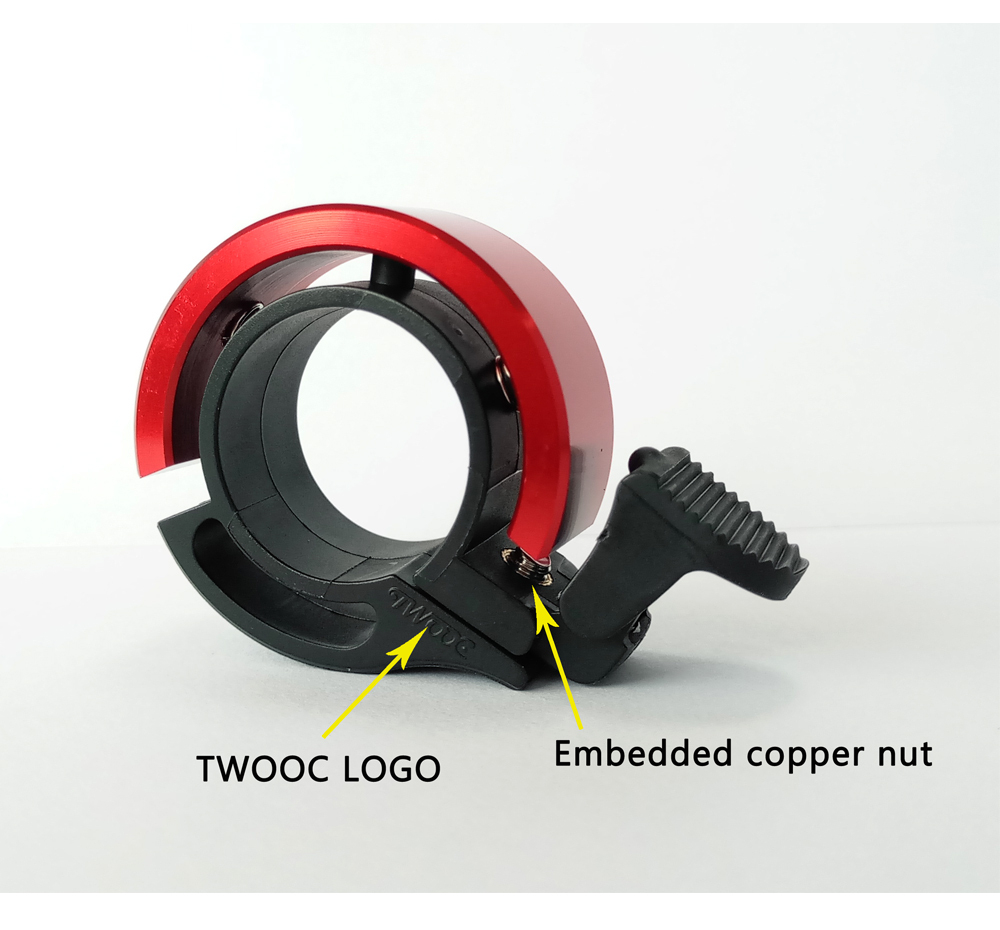 Звонок twooc Т-1000 Материал:Aluminum Alloy, PA66 красный