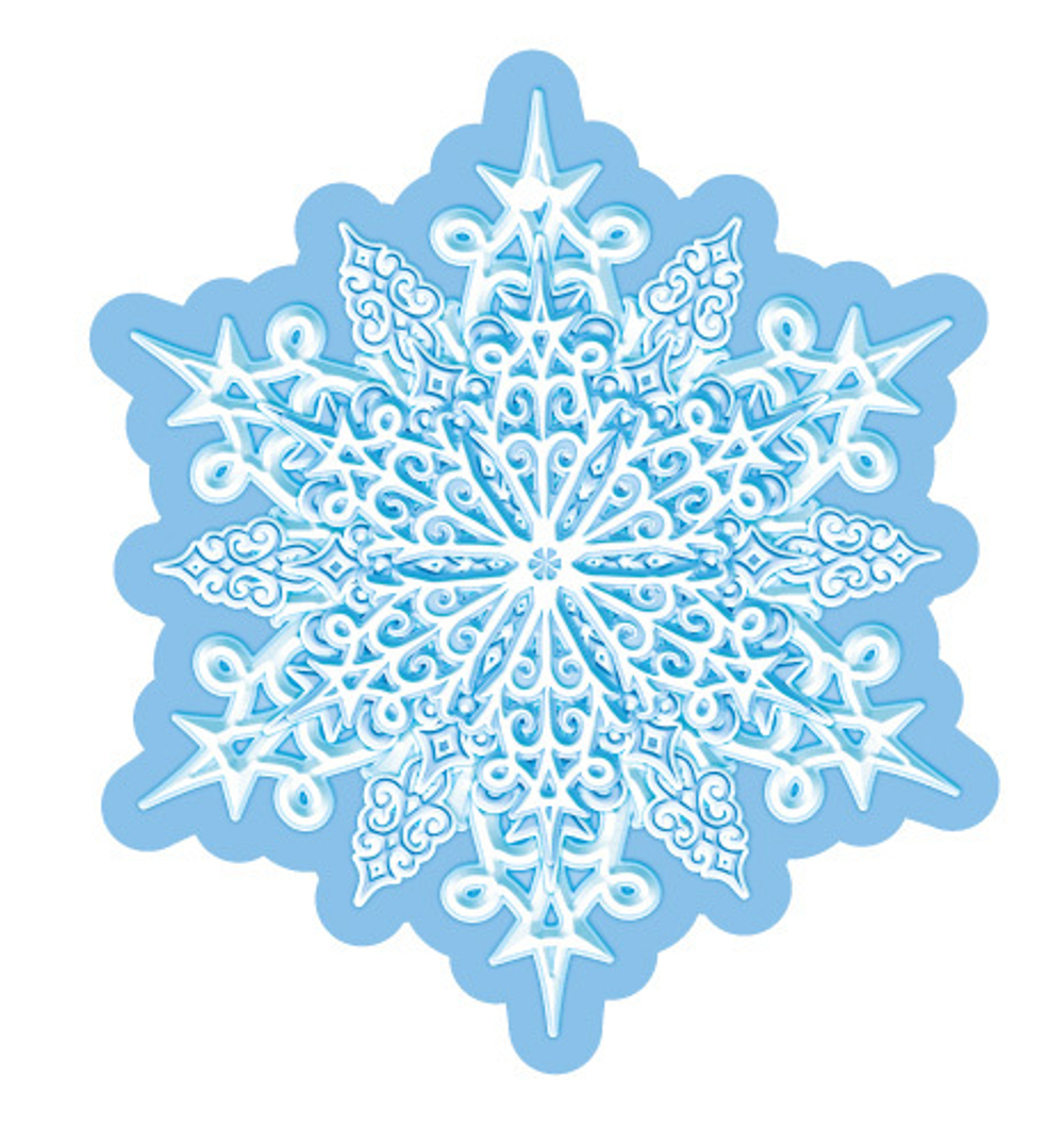 Вырубная фигурка 11*12см "Снежинка"
