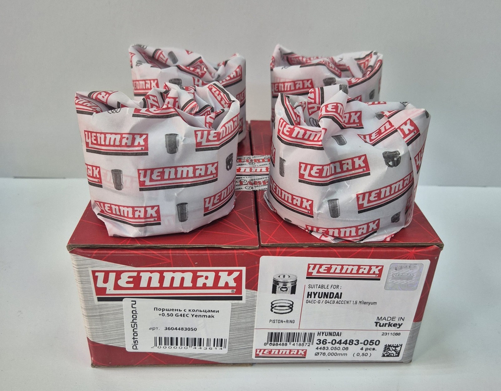 Поршни с кольцами +0.50 G4EC Yenmak