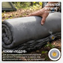 Матрас самонадувающийся UNIX Camp 195х140х10 см серый
