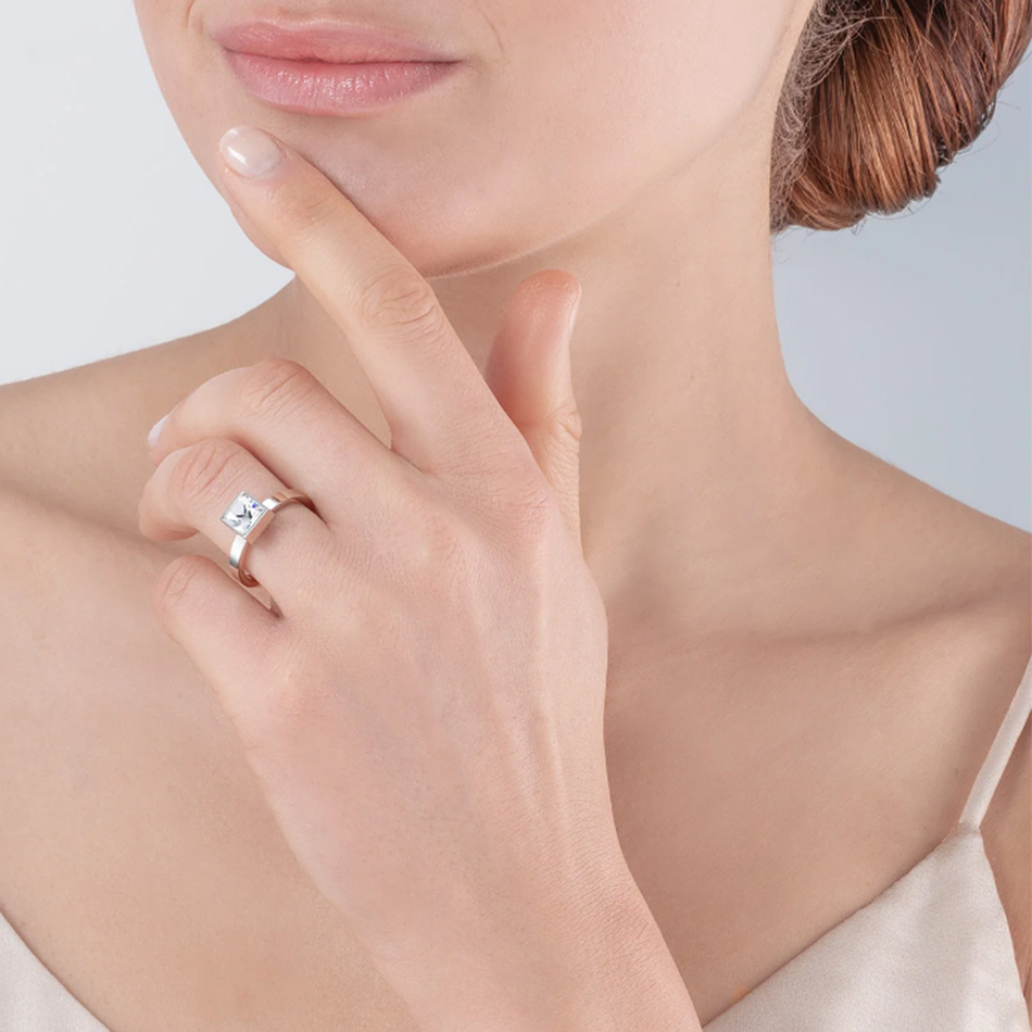 Кольцо Coeur de Lion Crystal silver 0500/40-1817 54