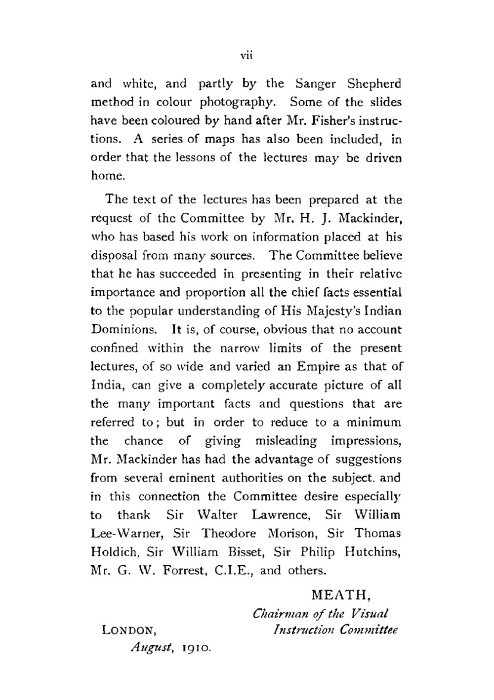 Eight lectures on India | Halford John Mackinder