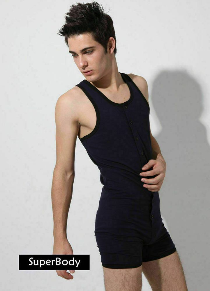 Мужское нижнее белье комбинезон темно-синий SuperBody Navy