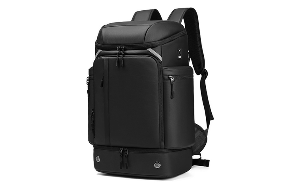 OUTWALK Oxford Carry on Bag Backpack Regular Men"s Black