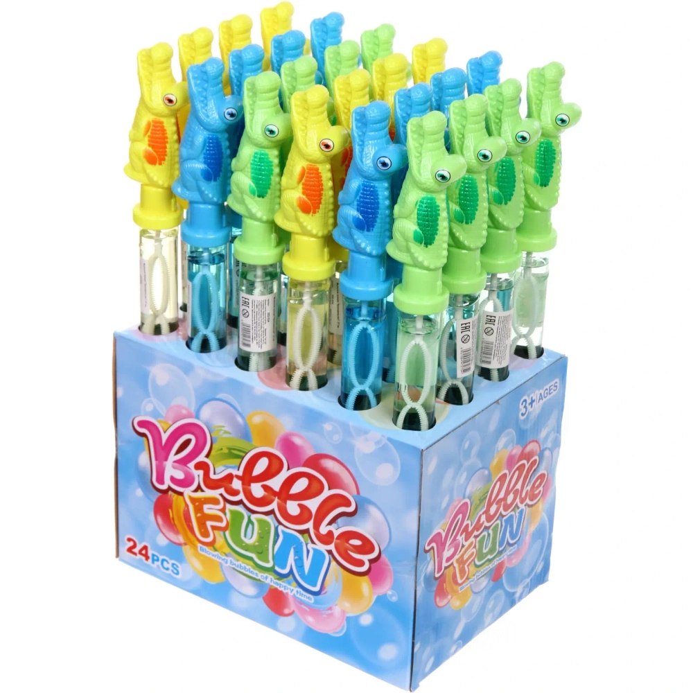 Мыльные пузыри «Крокодильчик», 37 см, 150 мл, цвет микс