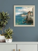 Картина на натуральном холсте настенная интерьерная 27*27 см