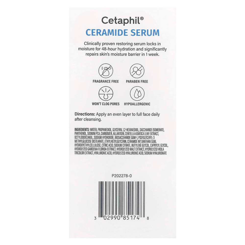 Cetaphil, Сыворотка с керамидами, без отдушек, 30 мл (1 жидк. унц.)