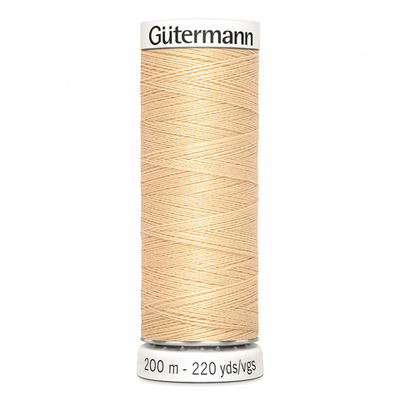 01 Нить Sew-All 100/200 м для всех материалов, 100% полиэстер Gutermann 748277 (006 кремово-бежевый)