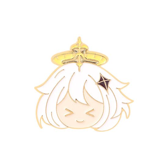 Значок металлический Genshin Impact "Паймон", р-р 2,7х2,8 см