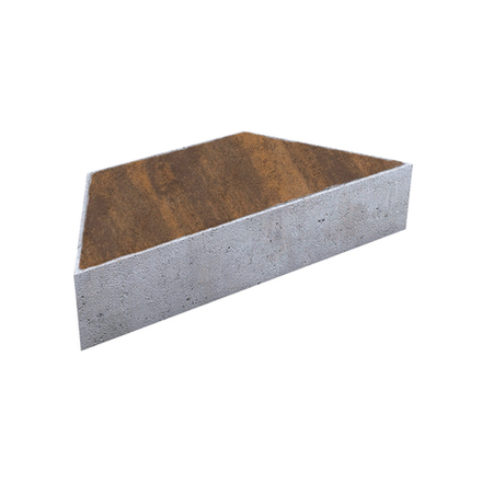 Тротуарная плитка ТРАПЕЦИЯ - Листопад гладкий Мокко