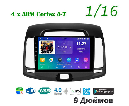 Topway TS7 1+16GB 8 ядер для Hyundai Elantra, Avante 2006-2010