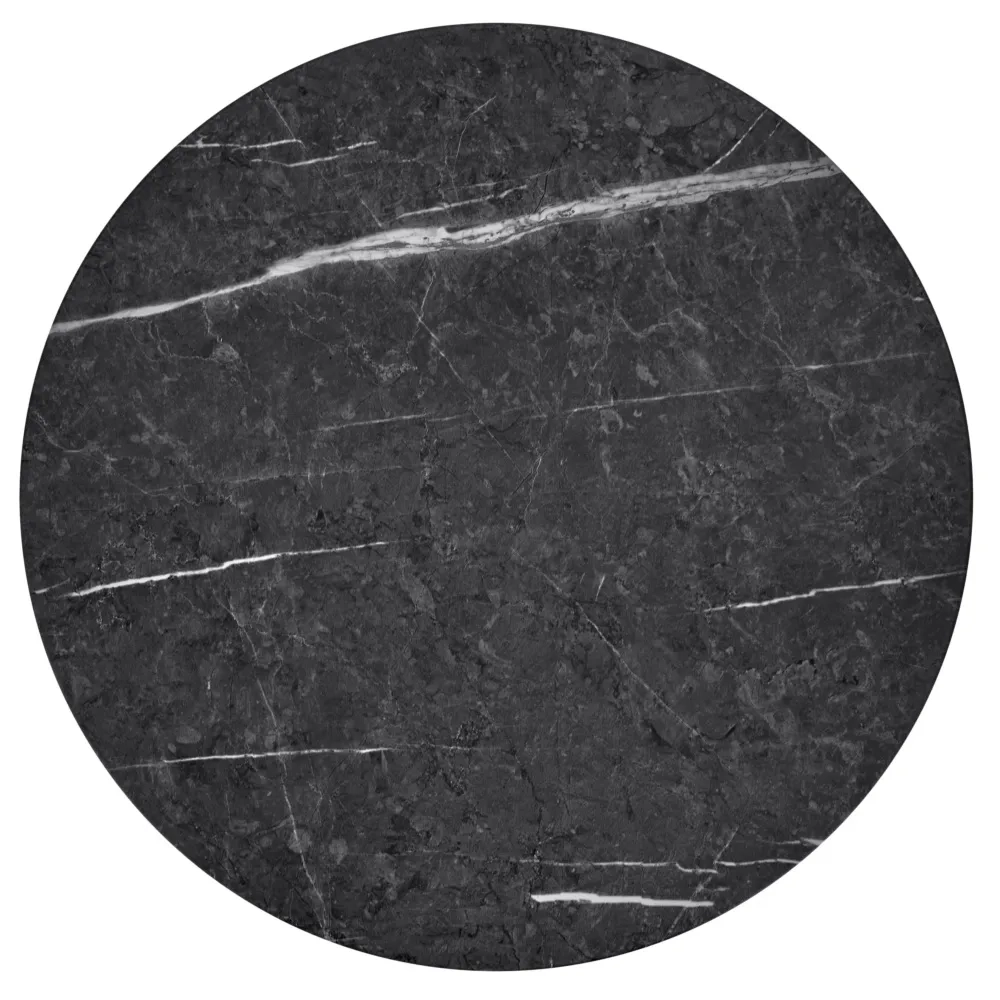 Набор кофейных столиков Bradex Home ов Tango орех и серый мрамор с чёрными ножками, 2шт