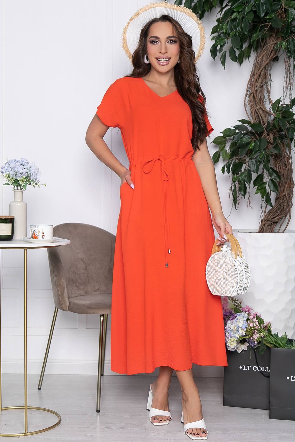 Платье Лина (оранж) П10598 LT Collection