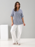 Блузка БЛ-131/гусинаялапка-синий