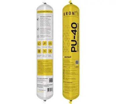 Полиуретановый герметик KRONbuild PU-40 (белый) 600мл RAL9003