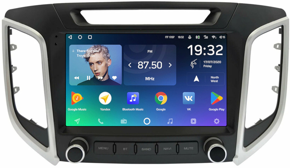 Магнитола для Hyundai Creta 1 2016-2021 (без штатной КЗВ, рамка с крутилками) - Teyes SPRO+ монитор 9" IPS на Android 10, ТОП процессор, 4Гб+32Гб, 4G SIM-слот