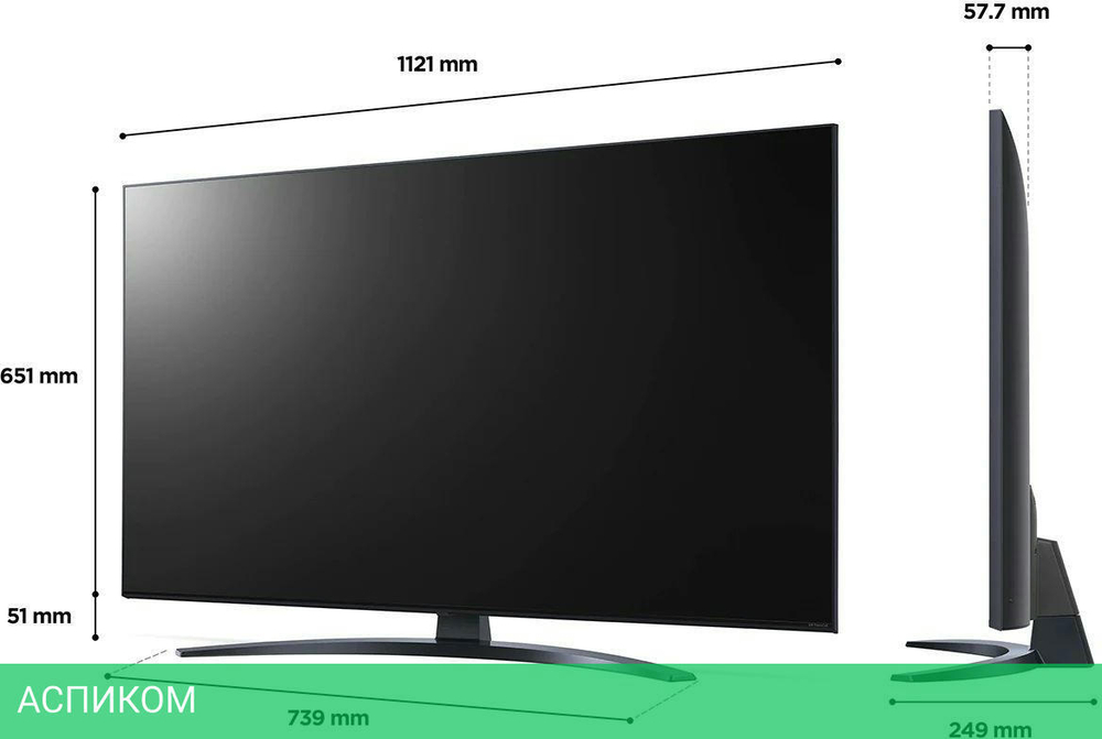 Телевизор LED LG 50" 50NANO766QA.ARUB