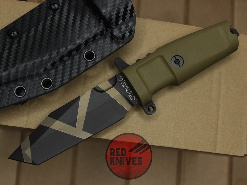 Нож Extrema Ratio Fulcrum C - пустынная рукоять, клинок камо черный