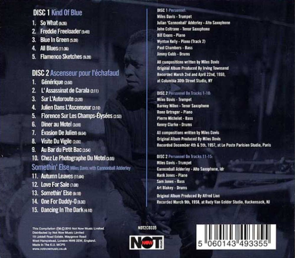 Miles Davis / Kind Of Blue + Ascenseur Pour L'echafaud + Somethin' Else (2CD)