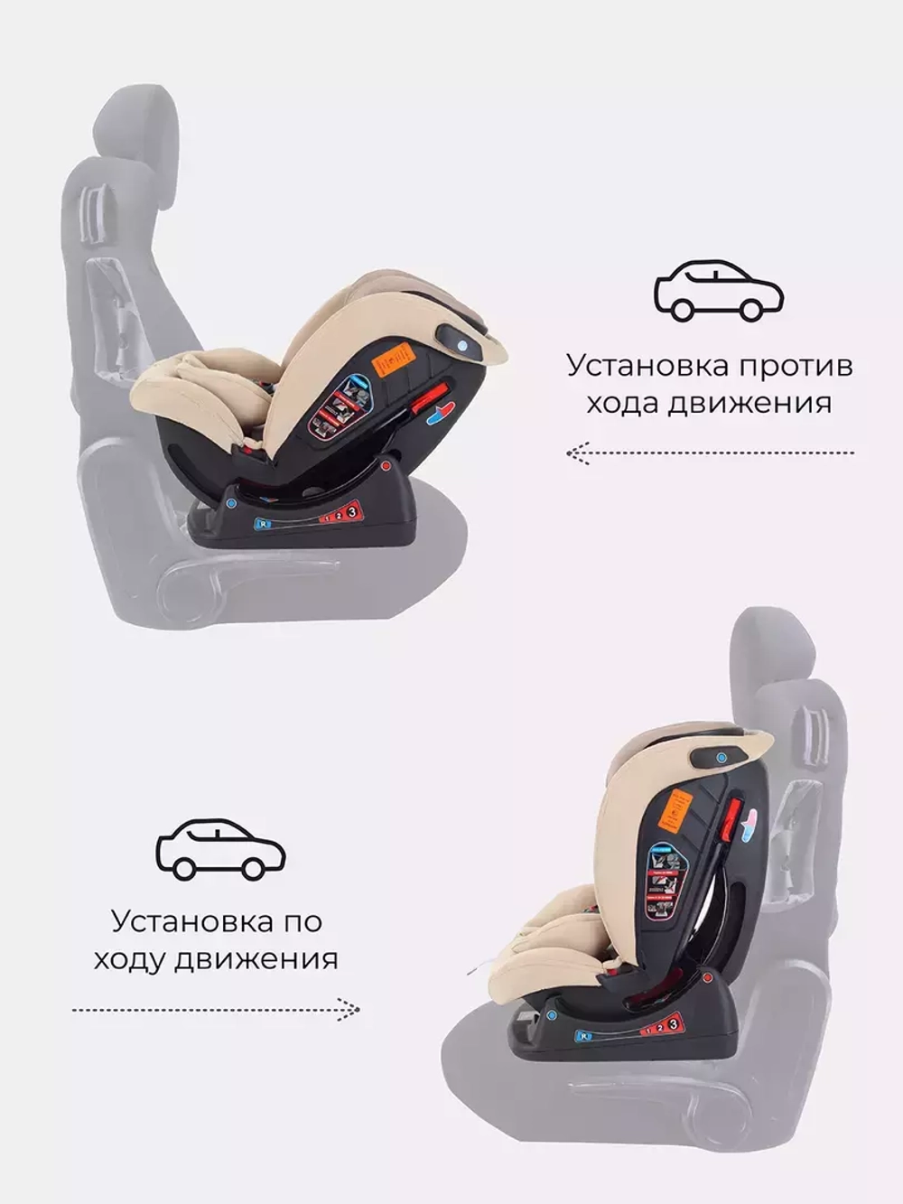 Автокресло RANT AY913 "MATRIX" Active Line (Beige) группа 0+-1-2-3  (0-36 кг)